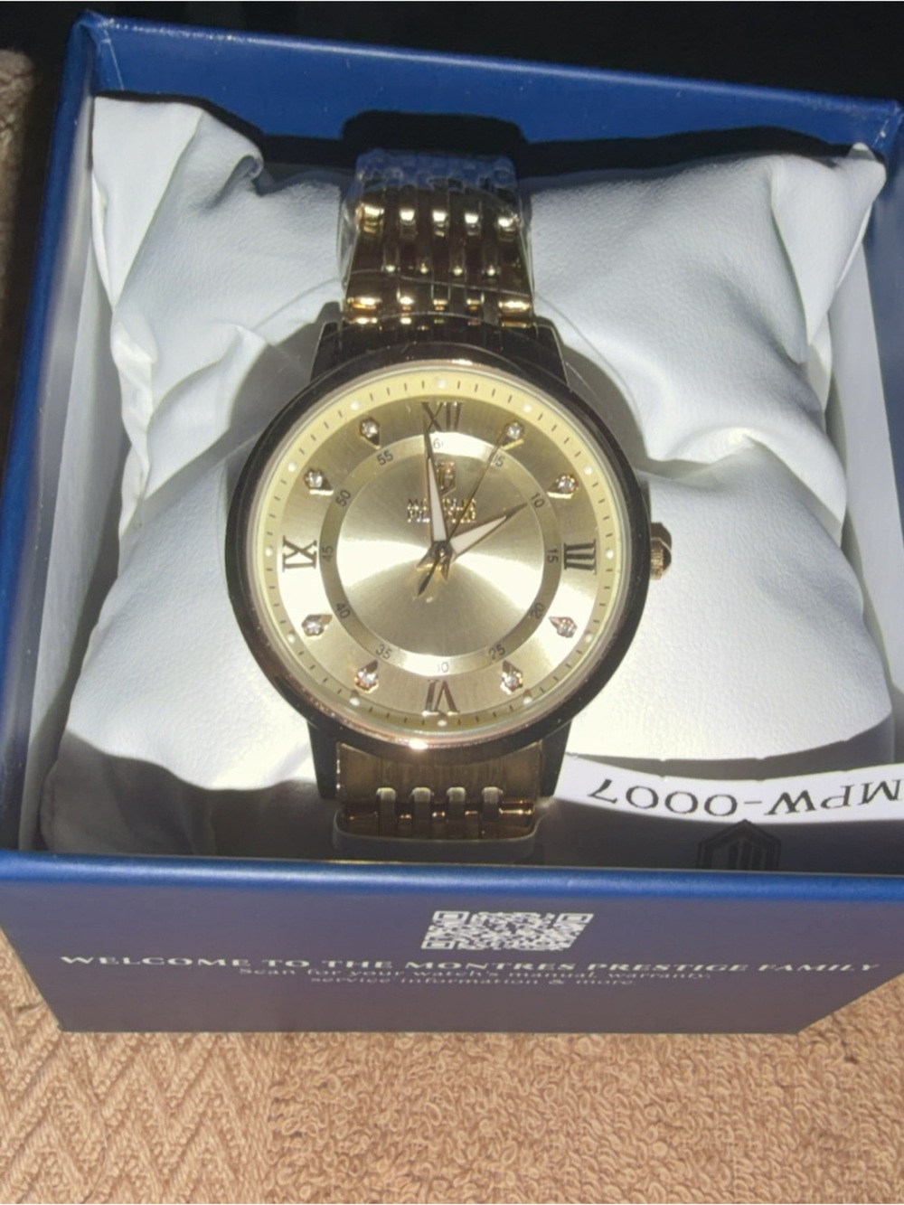 Invicta Gold-Tone Men's Bracelet Watch with Crystal Markers